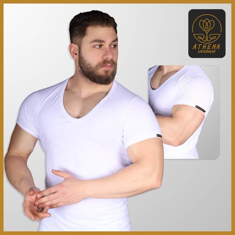 Men's Short-Sleeve Cotton Undershirt